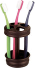 iDesign Olivia Metal Toothbrush Holder Stand for Bathroom Vanity, Countertops, 3.25" diameter x 5", Bronze