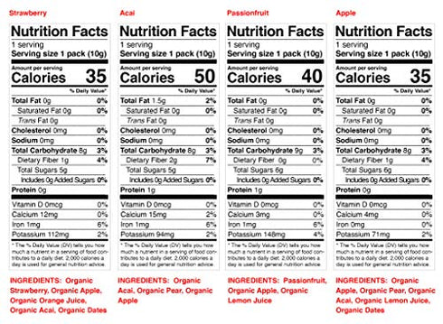 Peaceful Fruits 100% Fruit Strips (Variety pack (strawberry, acai, passionfrt, apple), 12 count)