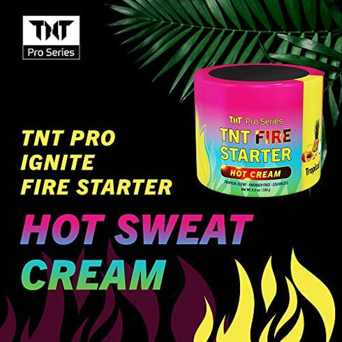 Hot Sweat Cream Pre Workout Enhancer Sweat Gel |TNT Pro Ignite Thermogenic Hot Cream for Max Sweat | Body Gel Tropical Scent 6.5oz