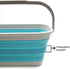 SAMMART 11.6L (3.06 Gallon) Collapsible Rectangular Handy Basket / Bucket (Bright Blue, 1)