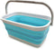 SAMMART 11.6L (3.06 Gallon) Collapsible Rectangular Handy Basket / Bucket (Bright Blue, 1)