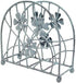 Antique Turquoise Metal Floral Petals & Branches Tabletop Napkin Holder, Freestanding Tissue Dispenser