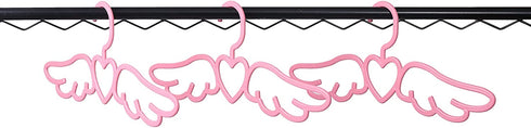 Plastic Clothes Hanger Heart Hangers Space Saving Cute Hangers for Outside Clothes Closet for Shirt Suit Coat 10PCS (Pink)