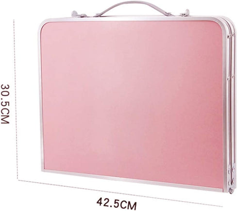 Foldable Laptop Table Lapdesk, Breakfast Bed Serving Tray, Portable Mini Picnic Desk