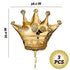 3 Pcs Crown Balloons Gold Foil - Crown Shape Balloons Halloween Decoration Foil Christmas Balloons - Anniversary Balloons Princess Birthday Decorations Happy Birthday Balloon Party Supplies LIGHTNIN