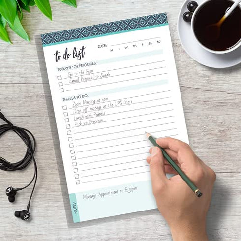 To Do List Notepad by ScribeTime Goods - Things To Do Notepad - Daily To Do List Planner - To Do Planner - Daily Planner Notepad - Made in the USA - Checklist Notepad - Task Pad - 6" x 9", 50 pages