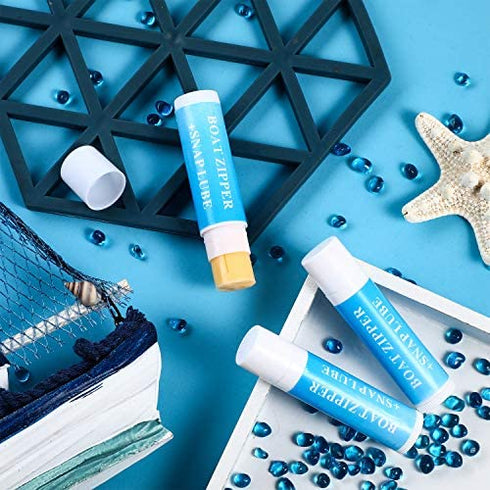 Snap and Zipper Lubricant Zip Wax for Boat Care Marine Snap Lube Stick Tube for Boat, Canvas, Wetsuit Drysuit, Bimini Snap