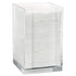 ForPro Square Pad Dispenser - Clear, Acrylic, Open Sides and Top Dispenser- Cocktail Napkin Dispenser - Fits 4? x 4? Cotton Pads - 7? H x 4.25? W x 4.25? L