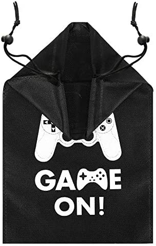 AhlsenL 24 Pack Video Game Party Supplies Gaming Party Bags Drawstring Bags Gaming Party Decorations for Kids Video Game Themed Birthday Party (Game ON!)