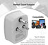 US to India Power Adapter, TESSAN International Grounded Travel Plug Adapter with 2 USB &1 American Sockets Outlet Charger, Type D Adaptor for Bangladesh Maldives Nepal Pakistan