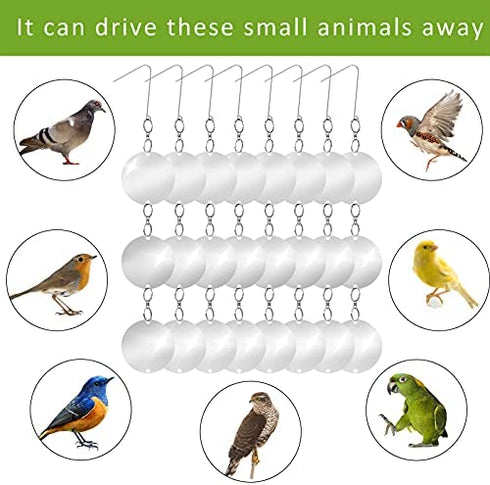 24 Pack Bird Deterrent, Pigeon Woodpecker Deterrent for House Bird Repellent Devices Outdoor, Bird Scare Disc Keep Birds Away