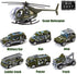 TOY Life Army Men Toys for Boys, Toy Soldiers Army Toys Plastic Green Army Men Army Action Figures Military Toys, Die Cast Metal Military Vehicles with a Bag Toy Helicopter, Halloween Prizes for Kids