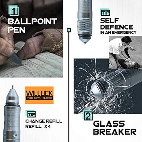 Christmas Stocking Stuffers Cool Gifts for Dad Men Husband,Tactical Pen (8-in-1),Valentines Day Anniversary Birthday Gifts Idea for Dad Boyfriend Him,Fathers Day,Gift Box