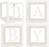 Baby Boxes for Baby Shower with 30 Letters(A-Z+BABY),Baby Shower Decorations Transparent Balloon Boxes Backdrop Baby Blocks for Baby Boy or Girl Shower 1st Birthday,Bridal Shower, Gender Reveal