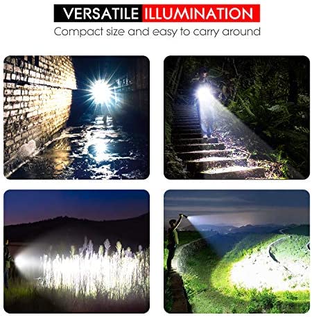 WdtPro High-Powered LED Flashlight S3000, Super Bright Flashlights - High Lumen, IP67 Water Resistant, 3 Modes and Zoomable for Camping, Emergency, Hiking, Gift