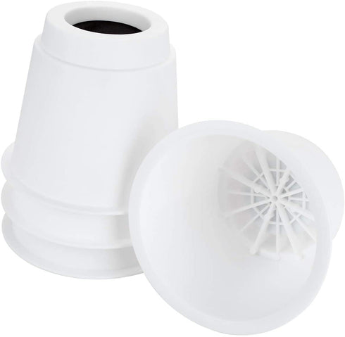 OwnMy 5 Inch Round Circular Bed Risers Bed Lifters Heavy Duty Furniture Risers Lifter for Bed Table Chair Desk Sofa Couch Risers, A Set of 4 (White)