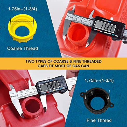 KP KOOL PRODUCTS Retail Pack Flexible Replacement Gas Spout with 2 Screw Collar Caps(1 Fine & 1 Coarse - Fits Most Of The Cans), 2 Base Caps, 1 Stopper Cap and 1 Stainless Steel Filter/Flame Arrestor.
