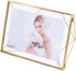 Levilan 4x6 inch Multi Glass Picture Frame Family Photo Display for Desk or Wall, Nordic Geometry Home Decor Double Glass & Brass Metal (4x6?)