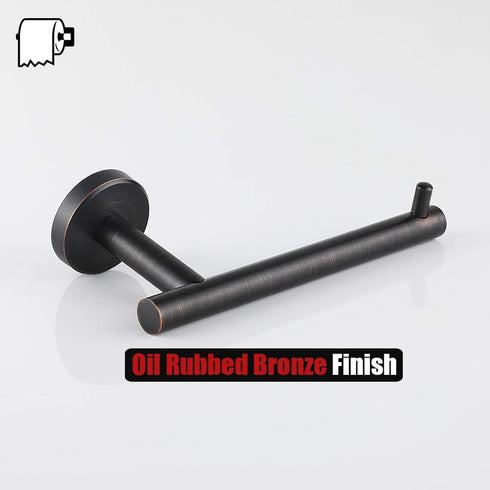 JQK Toilet Paper Holder Oil Rubbed Bronze, 5 Inch 304 Stainless Steel Tissue Paper Dispenser for Bathroom, Hold Mega Rolls Wall Mount, TPH100-ORB