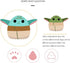 Baby Yoda Reversible Plushie Toys Baby Yoda Plush Squishmallow Double-Sided Flip Baby Yoda Stuffed Animal to Show Daily Mood(High 17cm)