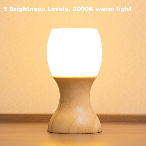 LONRISWAY LED Wood Desk Lamp, Bedroom Bedside Night Light, Dimmable Led Lighting, Creative Home Decor Table lamp, Unique House