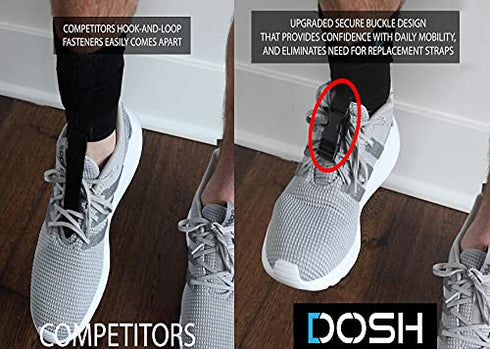 DOSH AFO Foot Drop Brace - Drop Foot Brace for Walking - Use as a Left or Right AFO Brace - Ankle Foot Orthosis Support Brace for Men and Women - Drop Foot Braces are used for Stroke, MS, & much more…