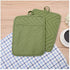 Anyi Pot Holders for Kitchen Heat Resistant, Cotton Hot Pads for Kitchen Counter Table, Green Kitchen Pot Holders with Pocket
