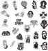 Gothic Stickers, 50 Pcs Goth Vinyl Sticker Pack, Waterproof Skeleton Stickers for Laptops, Water Bottles, Phone Case, Skull Stickers Decals for Teens and Adults