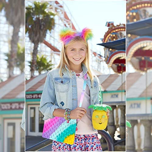 UOYHXQ Girls Toys Gifts Pop Purse, Christmas Birthday Gifts for Girls 4 -12, Rainbow Girls Purse Fidget Toy, Popper Fidget Purse Pop Shoulder Bag, Christmas Fidgets Return Gifts for Girls Party Favors