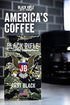 Black Rifle Coffee Just Black (Medium Roast) Whole Bean Coffee, 12 Ounce Bag of Coffee Beans, Medium Roast Coffee Beans, Featuring a Cocoa and Vanilla Aroma, Bold Tasting Notes, and a Smooth Buttery Finish, Helps Support Veterans and First Responders