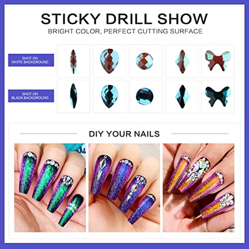 Morovan Chameleon Gel Nail Polish Kit with Base Coat & Top Coat - 4 Colors Chameleon Blue Green Orange Classic Black Polish Soak Off Rainbow Mood Phantom Chameleon Gel Nail Polish Kit Gift Box 10ml Each Bottle