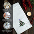 Candy Cottons Christmas Napkins Cloth Napkins,100% Cotton White Napkins - Soft & Comfortable, Reusable Napkins, Perfect Table Napkins, Cocktail Napkins, Christmas Tree Embroidered, 6 Pack (18”X18”)