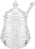 Yosoo Transparent Beehive-Shaped Honey Jar with Dripper Stick for Storing and Dispensing Honey 245ml