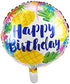 Happy Birthday Foil Balloons Round Mylar Helium Balloon Party Decorations Supplies 18 Inch Pack of 6