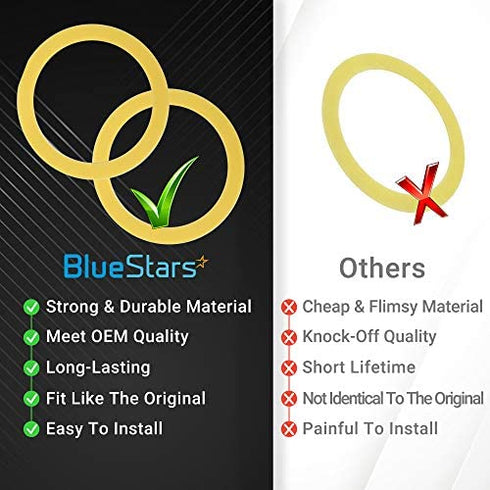 2 Packs K-GP1059291 Canister Flush Valve Seal Replacement part by Blue Stars - Exact Fit for Kohler toilets - Replaces 2475620 GP1059291 1049291 - Long-Lasting Rubber - Improves the lifecycle by 50%