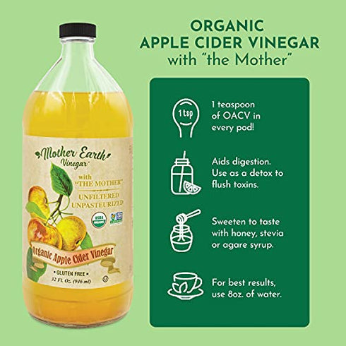 Superfood K-Cup Tea Pods – Organic Apple Cider Vinegar Tea with The Mother for Daily Wellness. Mother Earth Essentials presents My Main Squeeze Orange Peel Basil in 12 Single Serving Pods. Keurig compatible.