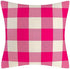 Set of 2 Pink and White Farmhouse Buffalo Check Plaid Throw Pillow Covers Decorative Indoor Outdoor Cushion Cover Polyester Linen for Fall Home Decor,20 x 20 Inches