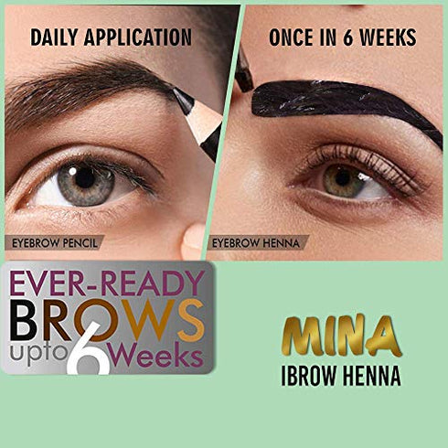 Mina ibrow Henna Medium Brown regular Pack for Hair Coloring (Effectively covers resistant grey hair)