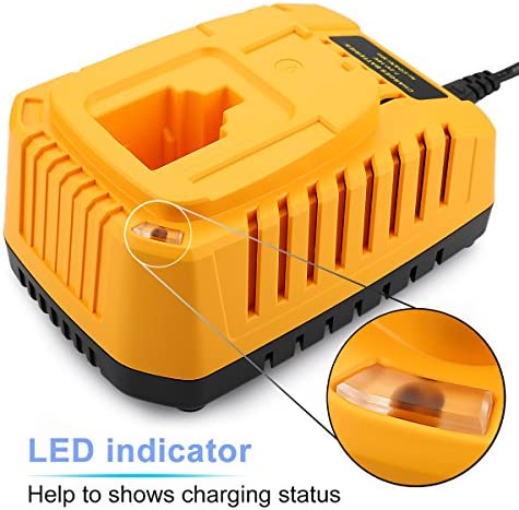 Powilling DC9310 7.2-Volt-18-Volt 1-Hour Replacement Charger for Dewalt 7.2V-18V NiCad & NiMh Battery DW9057 DC9071 DC9091 DC9096 DW9072 DW9091 DW9099