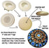 Silicone Mold for Making Art Stones – Design #3 - Round Smooth Shape with inbuilt Centre dot is Ideal for Rock Painting Art, Mandala Crafts and Dotting – Happy Dotting Company - Cement Gypsum Casting