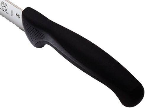 Mercer Culinary Millennia Black Handle, 10-Inch Curved Wavy Edge, Bread Knife