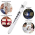 CAVN Pen Light with Pupil Gauge LED Penlight for Nurses Doctors, 2 Pcs Reusable Medical Penlight for Nursing Students Rose Gold and White
