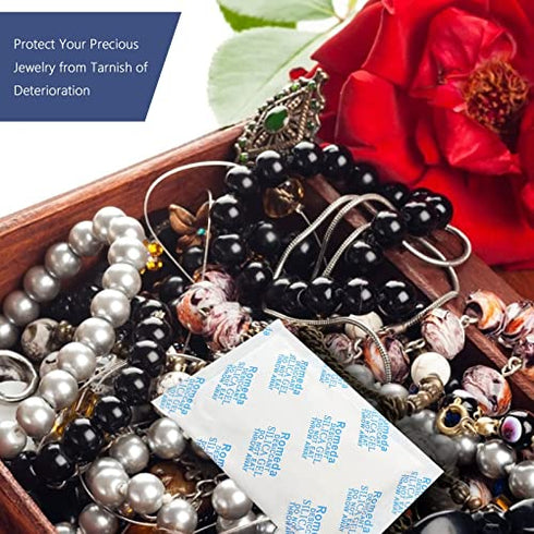 15 Pcs 20 Gram Silica Gel Packs, Transparent Desiccant, Desiccant Packets for Storage, Moisture Packs for Spices Jewelry Shoes Boxes Electronics Storage, Food Safe