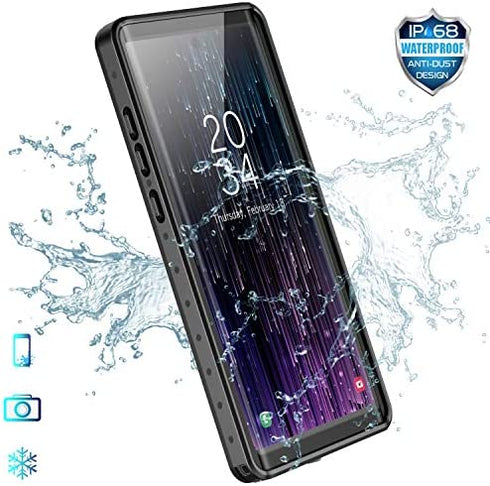 SPIDERCASE for Samsung Galaxy Note 10+ Plus Waterproof Case, Built-in Screen Protector Fingerprint Unlock with Film, Shockproof Full Body Cover Waterproof Case for Samsung Galaxy Note 10+ Plus 5G 2019