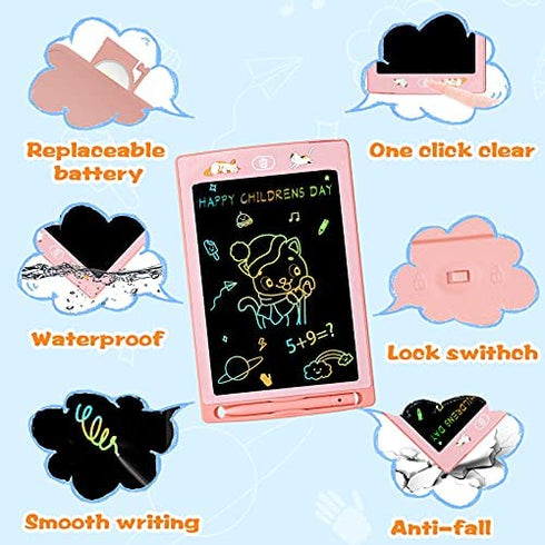 WONDAY Toys for 3 4 5 6 7 8 Years Old Girls Toys Gifts for Girls Toys for Girls Age 4 5 6 7 Little Girl Toys Age 4-5 LCD Writing Tablet for Kids Birthday Gift for 3 4 5 6 Years Old Girls Kids