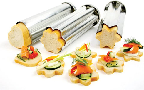 Norpro Tin Canape Bread Molds, Set of 1, 3 pieces