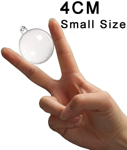 40 Pack Clear Ornaments Balls Christmas DIY Baubles Transparent Ball Plastic Fillable Sphere Decorations Christmas Tree Wedding Decor,40MM (40, Clear)