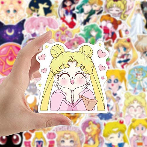 101Pc Cute Girl Vinyl Stickers Decals, Waterproof Stickers for Laptop Water Bottle Bike Skateboard Luggage Computer Hydro Flask Toy Snowboard. Gifts for Kids Girls Teens
