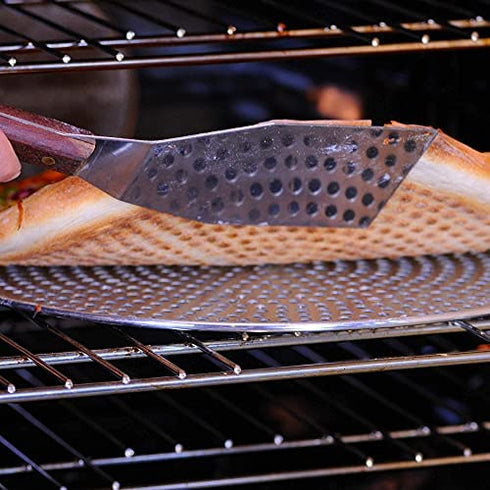 Crown Pizza Pan with Holes 14 inch, 1 Pack, Sturdy, Rust Free, Pure Aluminum, Made in Canada