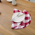 Burgundy Red & White Cotton Buffalo Check Round Placemat, Set of 4, 15 Inch eco-Friendly Fabric Handcrafted Machine Washable Indoor & Outdoor Tablemat